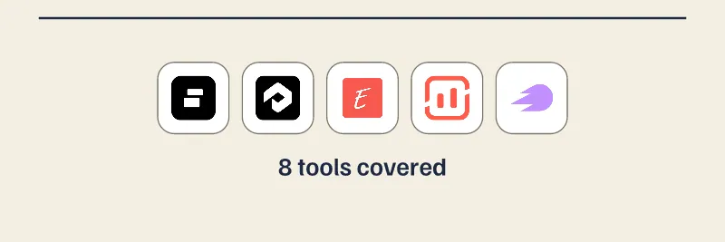Logos of Peec AI, Profound, Evertune, Surfer, Semrush AI Visibility Toolkit. 8 tools covered.