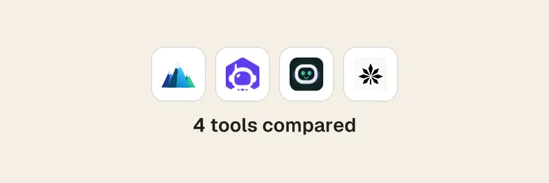 Logos of Peak Answer, SEOmatic, getSichtbar, Maple Labs. 4 tools compared.