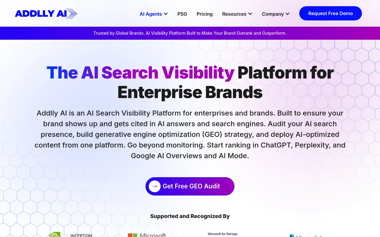 Screenshot of Addlly AI