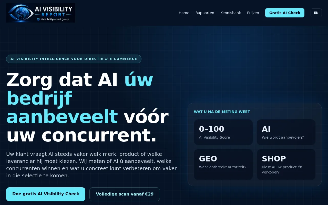Screenshot of AI Visibility Report Group