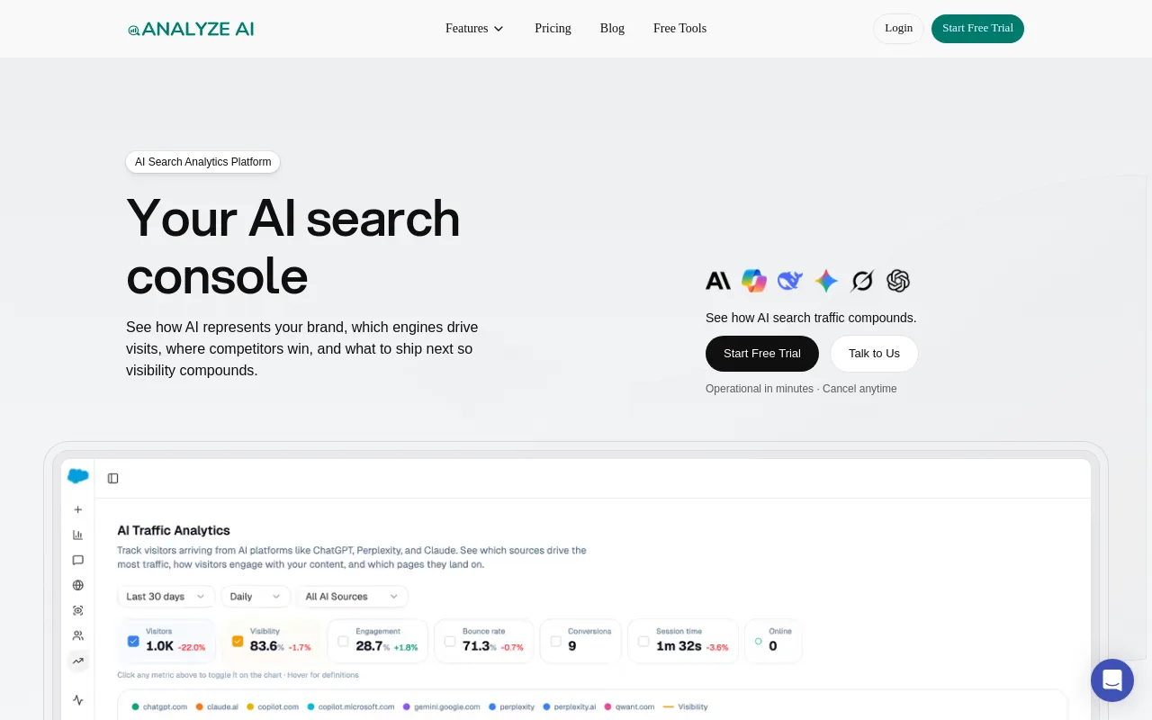 Screenshot of Analyze AI