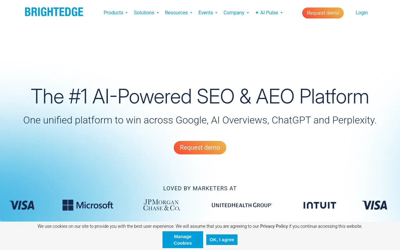 Screenshot of BrightEdge