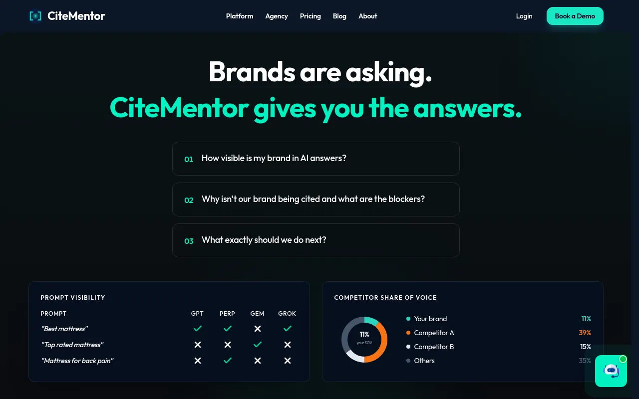Screenshot of CiteMentor