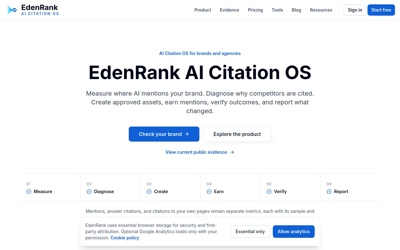 Screenshot of EdenRank