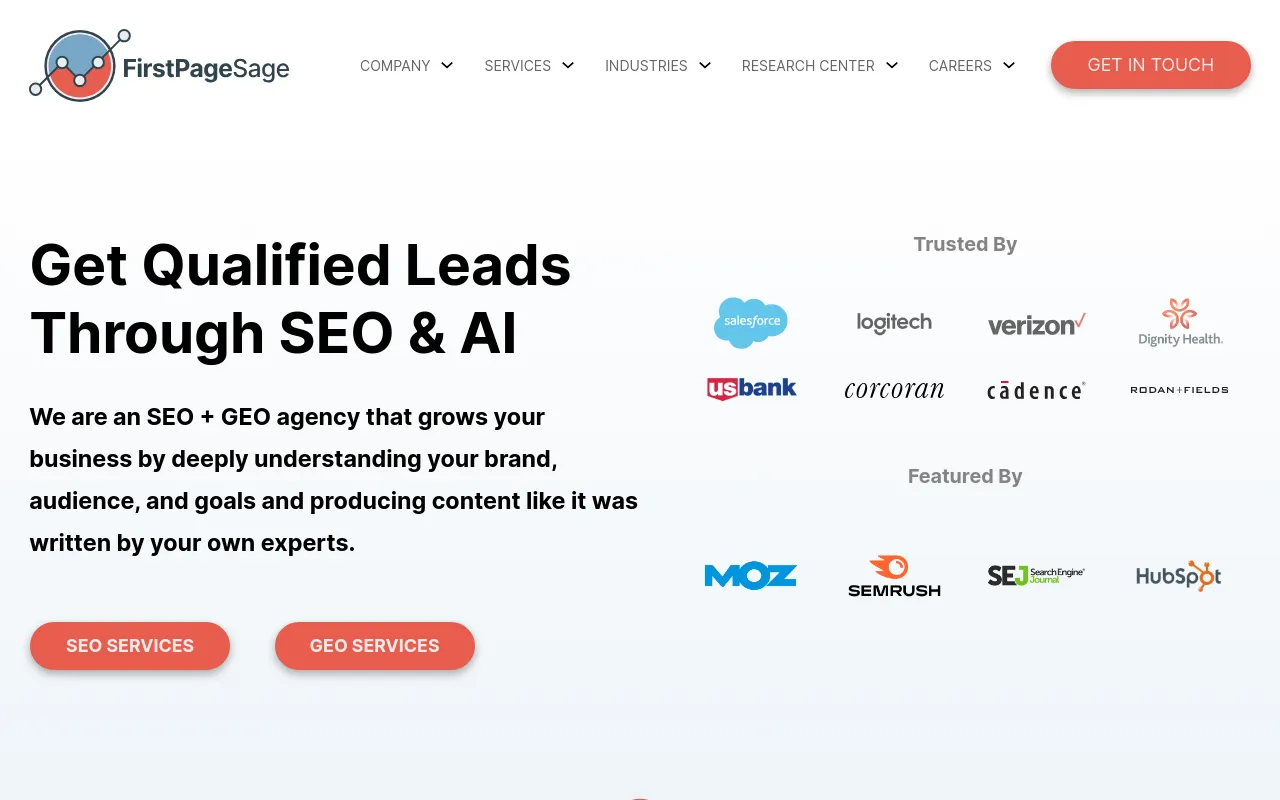Screenshot of First Page Sage
