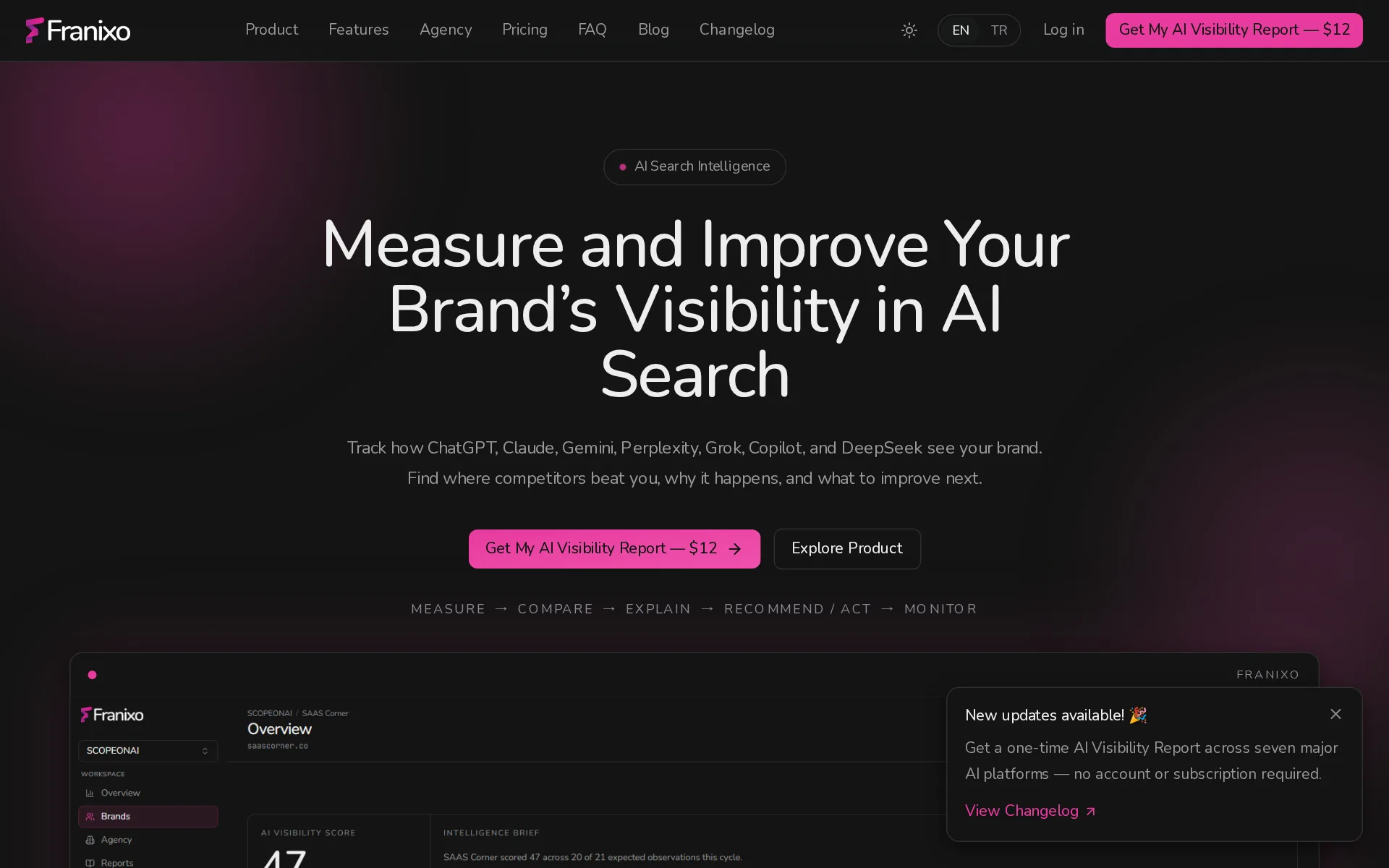 Screenshot of Franixo
