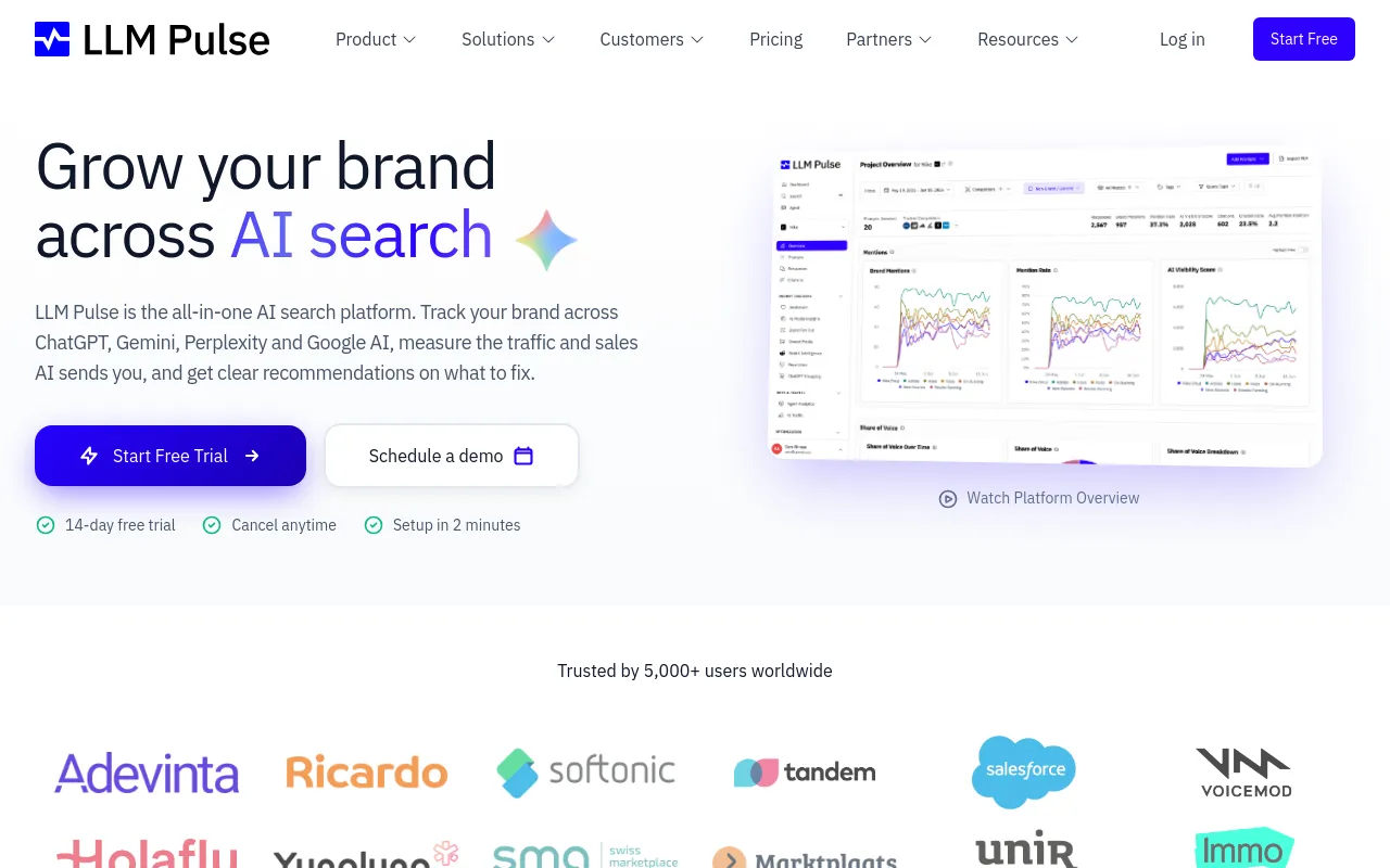 Screenshot of LLM Pulse
