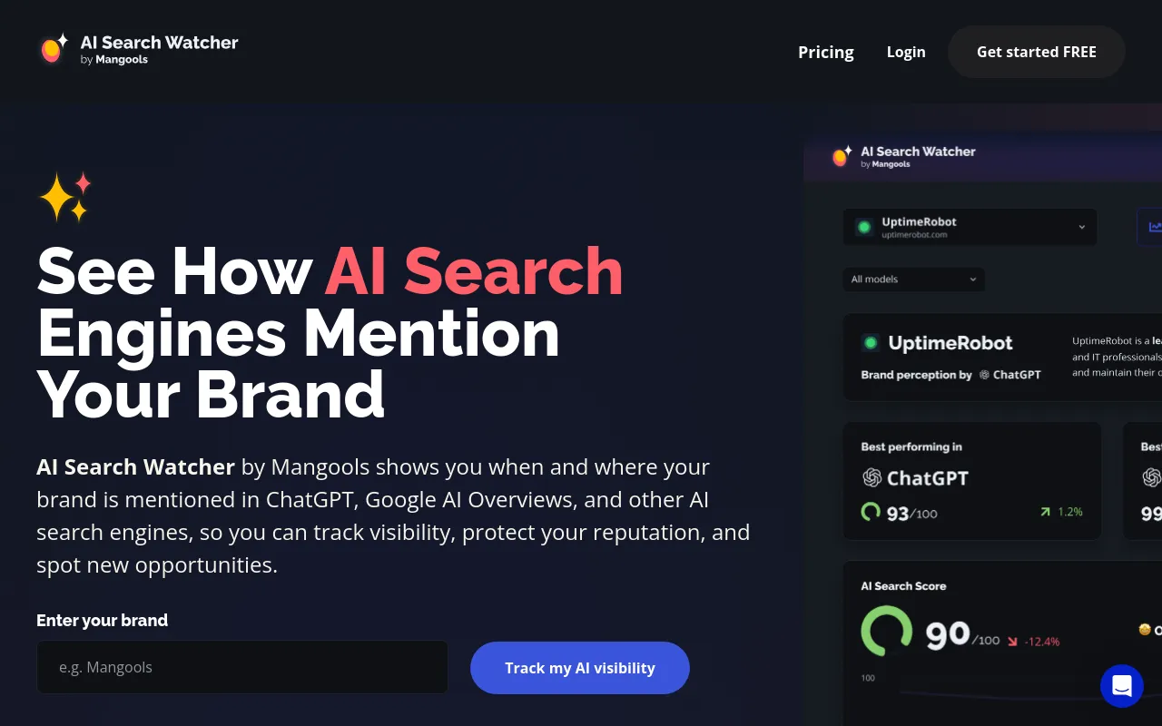 Screenshot of Mangools AI Search Watcher