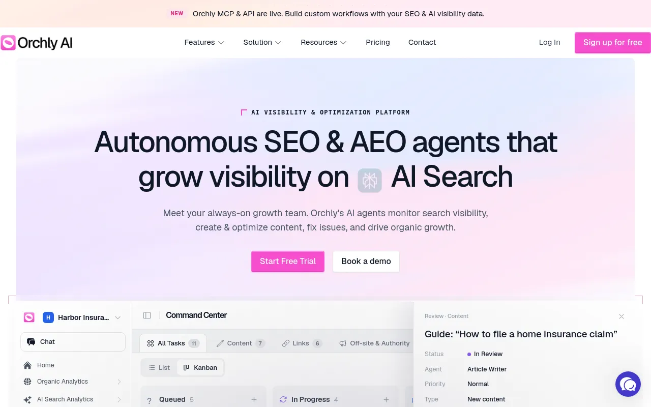 Screenshot of Orchly AI