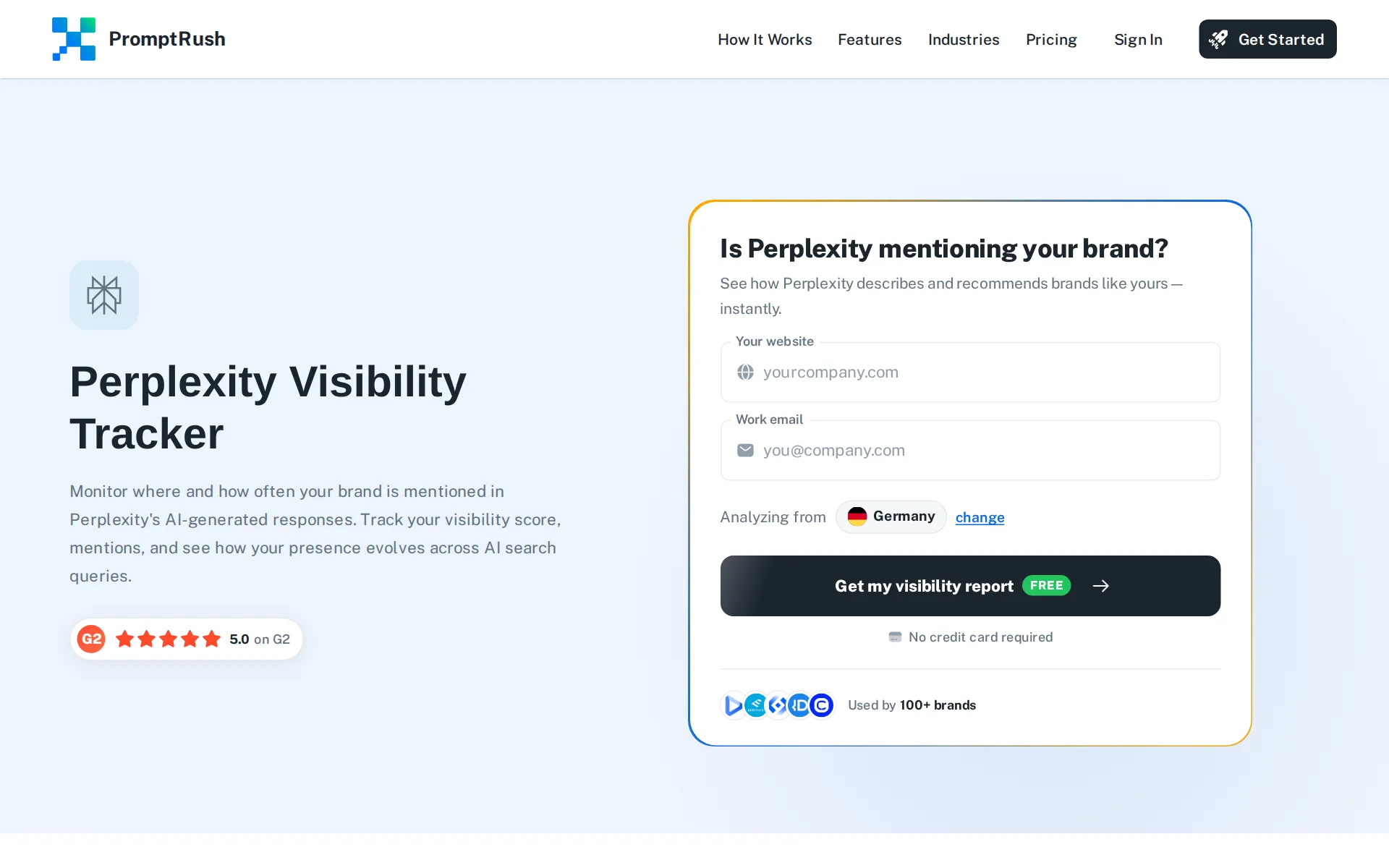 Screenshot of PromptRush
