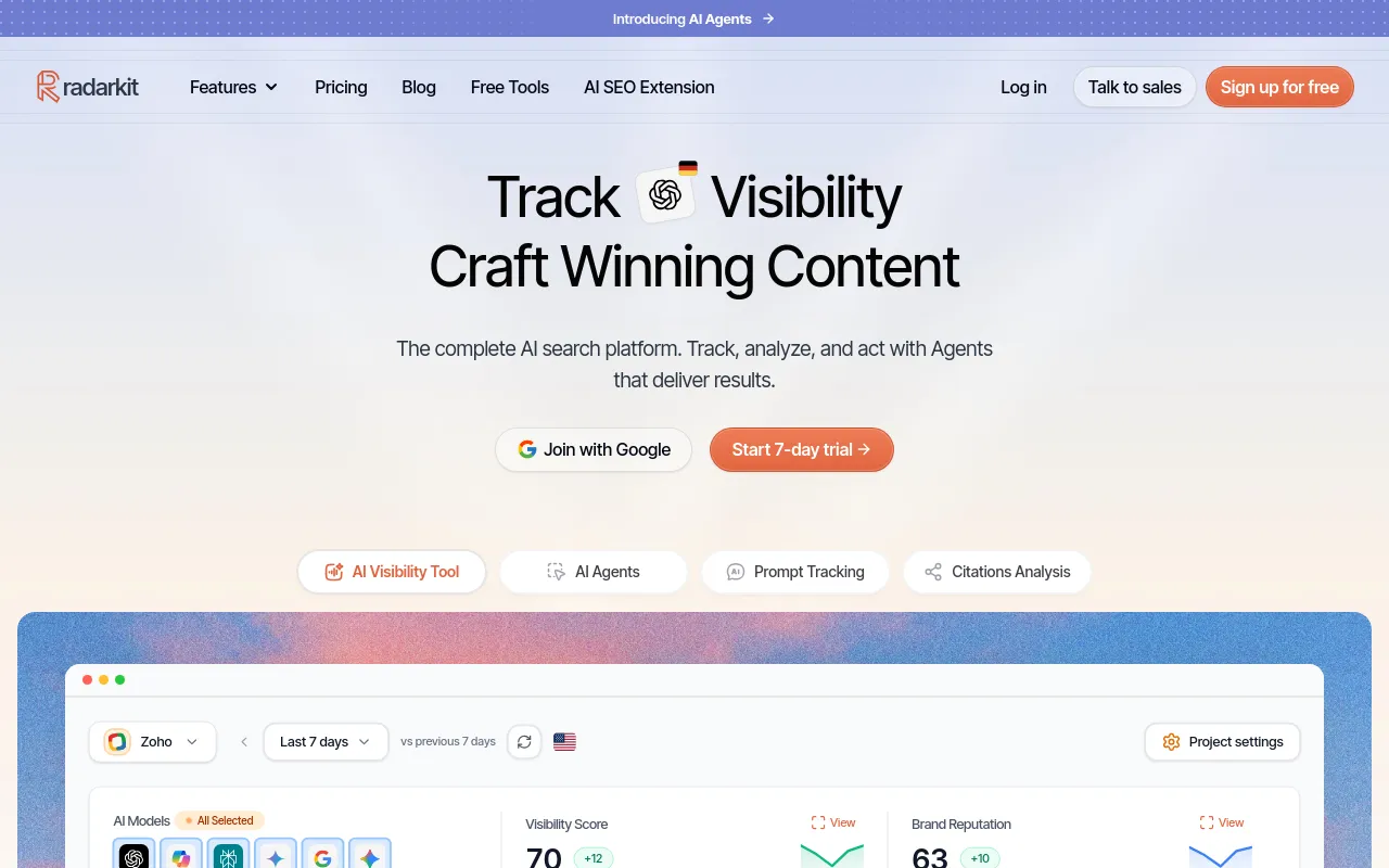 Screenshot of RadarKit