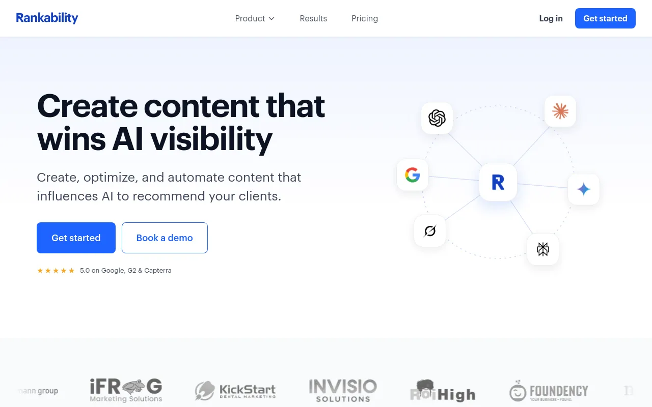 Screenshot of Rankability