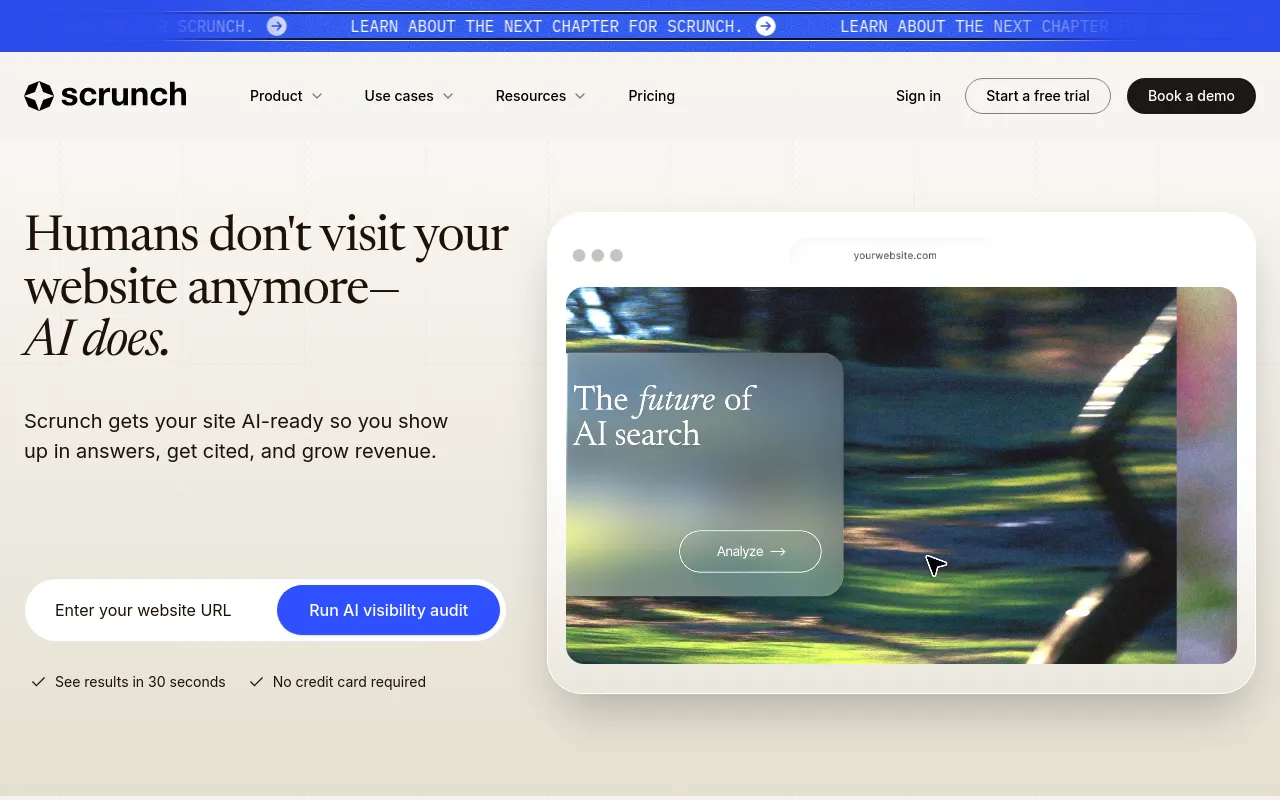 Screenshot of Scrunch AI