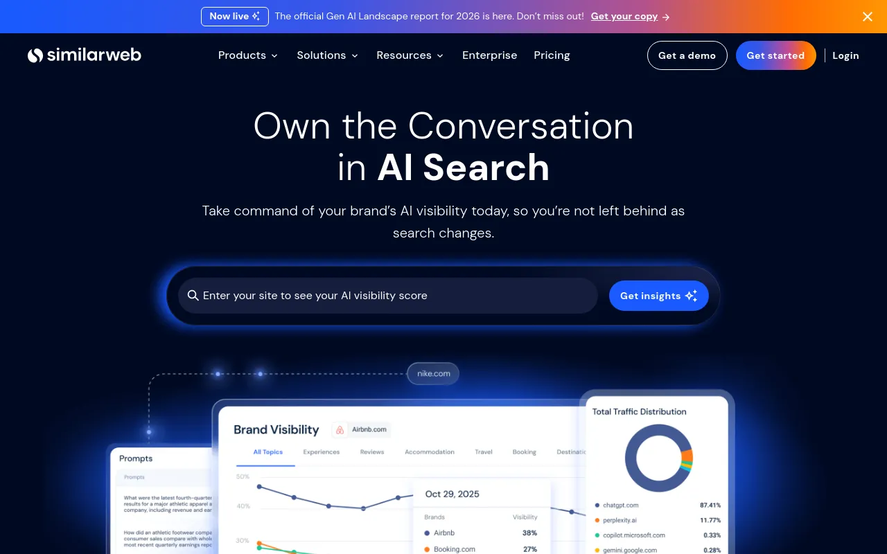 Screenshot of Similarweb AI Search Intelligence