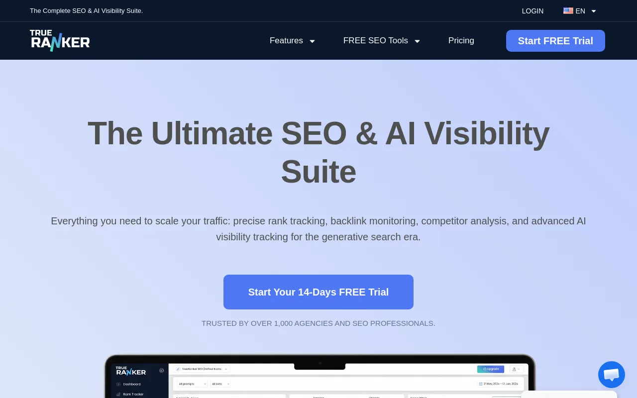 Screenshot of TrueRanker