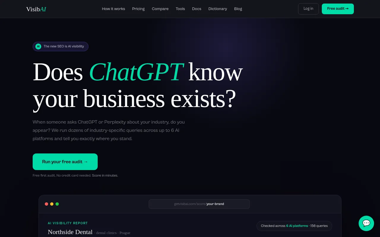 Screenshot of VisibAI