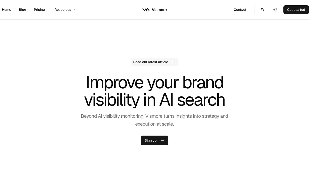 Screenshot of Vismore