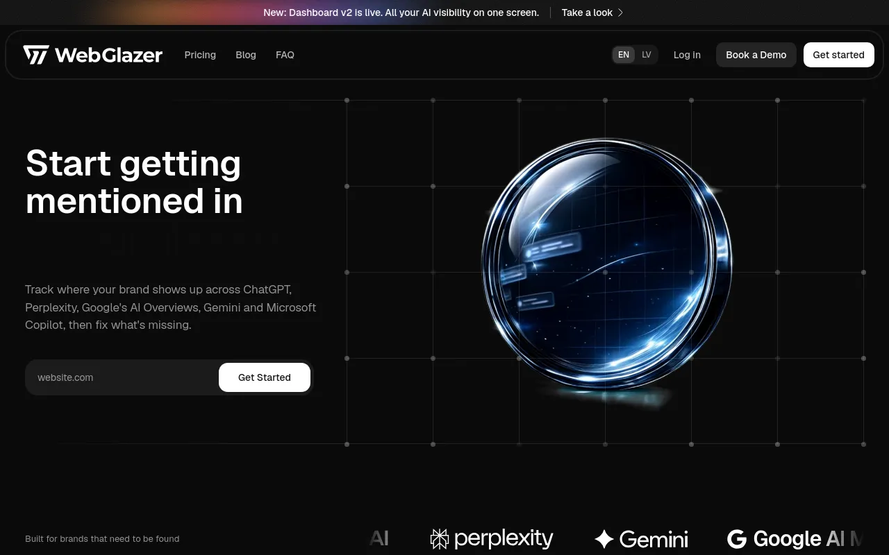 Screenshot of Webglazer